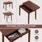 Kitchen Table Set for 2 Expandable Dining Table with 2 Upholstered Folding Chairs